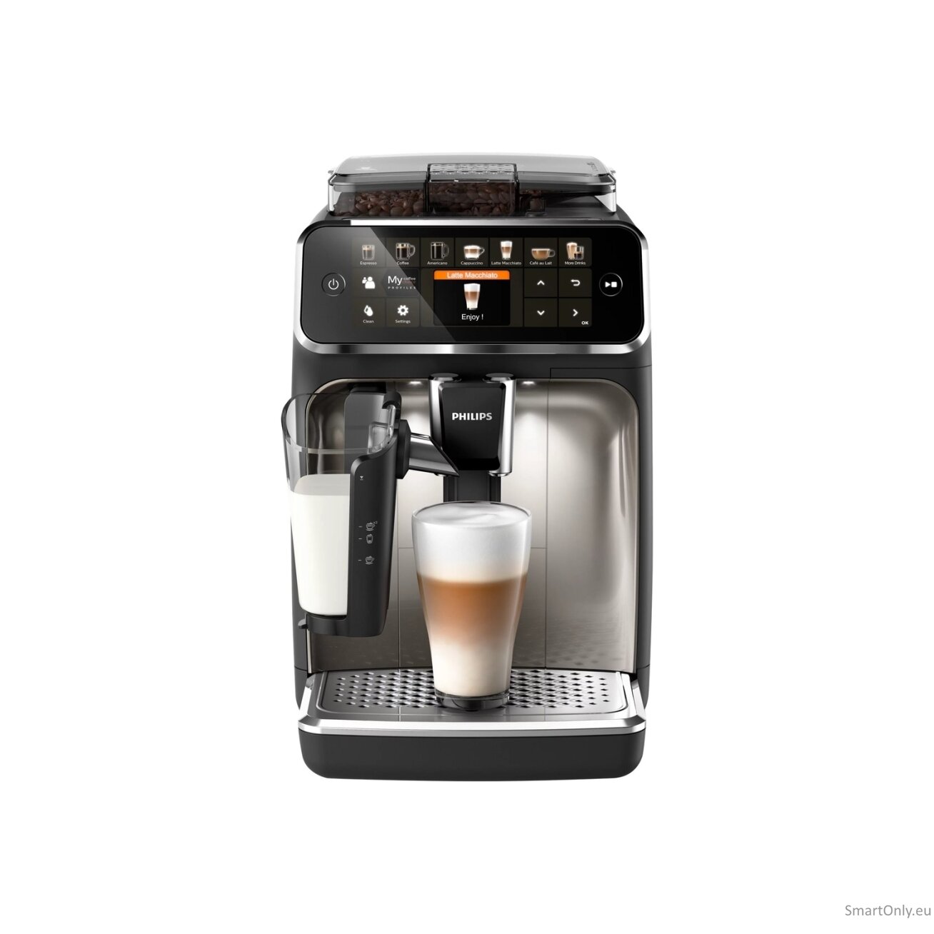Philips | Series 5400 Coffee Maker | EP5447/90 | Pump pressure 15 bar | Built-in milk frother | Fully Automatic | 1500 W | Black 5 Philips | Series 5400 Coffee Maker | EP5447/90 | Pump pressure 15 bar | Built-in milk frother | Fully Automatic | 1500 W | Black 5