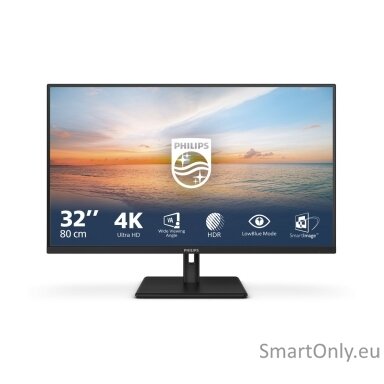 Philips | 32E1N1800LA/00 | 31.5 " | VA | 16:9 | 60 Hz | 4 ms | 3840 x 2160 pixels | 300 cd/m² | HDMI ports quantity 2 Philips | 32E1N1800LA/00 | 31.5 " | VA | 16:9 | 60 Hz | 4 ms | 3840 x 2160 pixels | 300 cd/m² | HDMI ports quantity 2