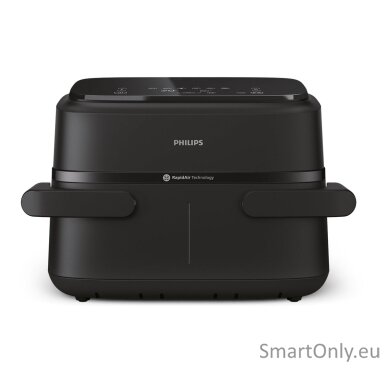 Philips Airfryer Dual Basket | NA150/00 1000 Series | Power 2450 W | Capacity 7 L | RapidAir Plus | Black