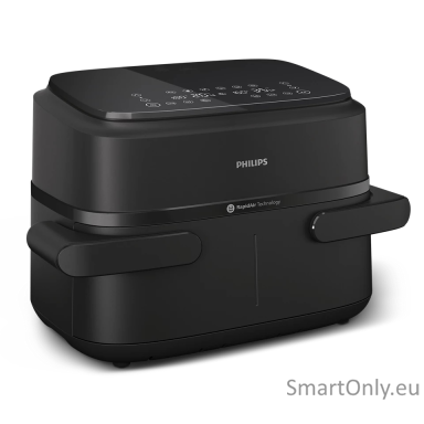 Philips Airfryer Dual Basket | NA150/00 1000 Series | Power 2450 W | Capacity 7 L | RapidAir Plus | Black