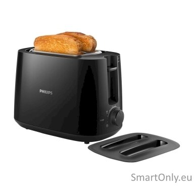 Philips Daily collection toaster HD2582/90 Power 900 W Number of slots 2 Housing material Plastic Black Philips Daily collection toaster HD2582/90 Power 900 W Number of slots 2 Housing material Plastic Black