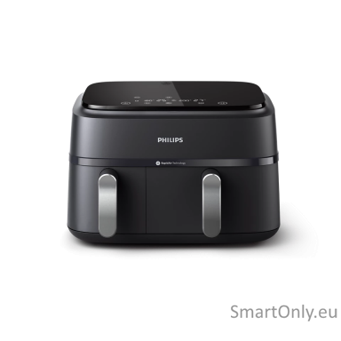Philips Dual Basket Airfryer | NA351/00 3000 Series | Power 2750 W | Capacity 9 L | Rapid Air technology | Black
