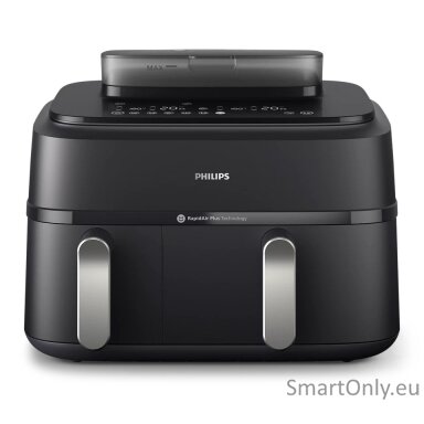 Philips | Dual Basket Airfryer | NA551/00 5000 Series | Power 2750 W | Capacity 9 L | RapidAir Plus and Air Steam | Black