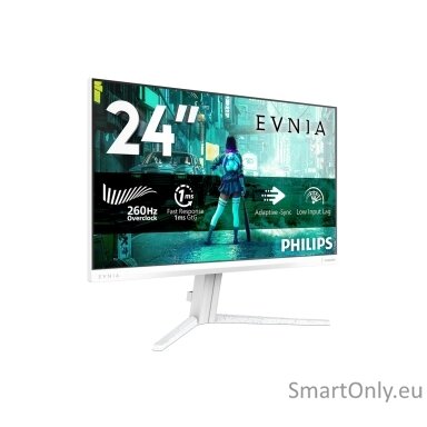 Philips Evnia 24M2N3201PL/00 | 24 " | Fast IPS | FHD | 16:9 | 260 Hz | 1 ms | 1920 x 1080 pixels | 300 cd/m² | HDMI ports quantity 1 | White