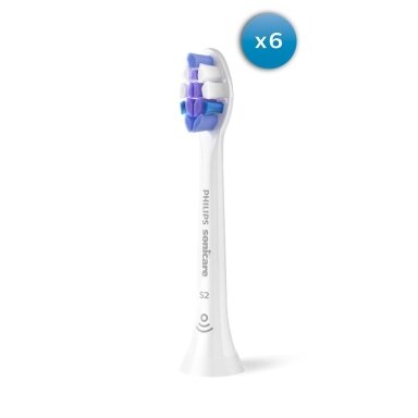 Philips Replacement brush heads | HX6056/87 Sonicare Sensitive | Heads | For adults | Number of brush heads included 6 | White