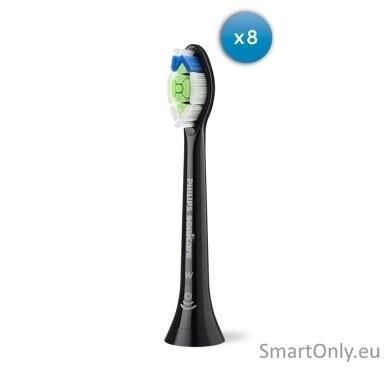 Philips Replacement brush heads | HX6068/88 Sonicare Optimal White | Heads | For adults | Number of brush heads included 8 | Black