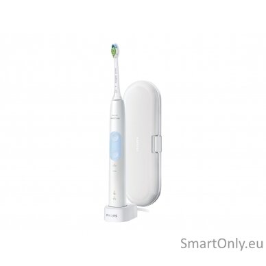 Philips | HX6839/28 Sonicare ProtectiveClean 4500 Sonic | Electric Toothbrush | Rechargeable | For adults | ml | Number of heads | White/Light Blue | Number of brush heads included 1 | Number of teeth brushing modes 2 4