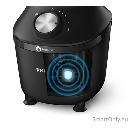 Philips Blender | HR2291/01 3000 Series | Tabletop | 600 W | Jar material Glass | Jar capacity 2 L | Ice crushing | Black 2