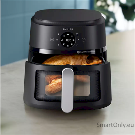 Philips NA231/00 Airfryer, 1700 W, Pan volume 6.2 L, Black, Silver | Philips Airfryer | NA231/00 | Power 1700 W | Capacity 6.2 L | Black/Silver 4 Philips NA231/00 Airfryer, 1700 W, Pan volume 6.2 L, Black, Silver | Philips Airfryer | NA231/00 | Power 1700 W | Capacity 6.2 L | Black/Silver 4