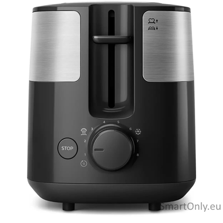 Philips | Toaster | HD2517/90 Daily Collection | Power 830 W | Number of slots 2 | Housing material Plastic | Black/Stainless Steel 1