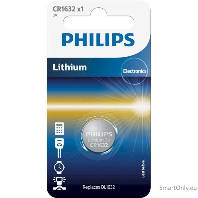 Philips CR1632 baterijos 1 vnt. Philips CR1632 baterijos 1 vnt.