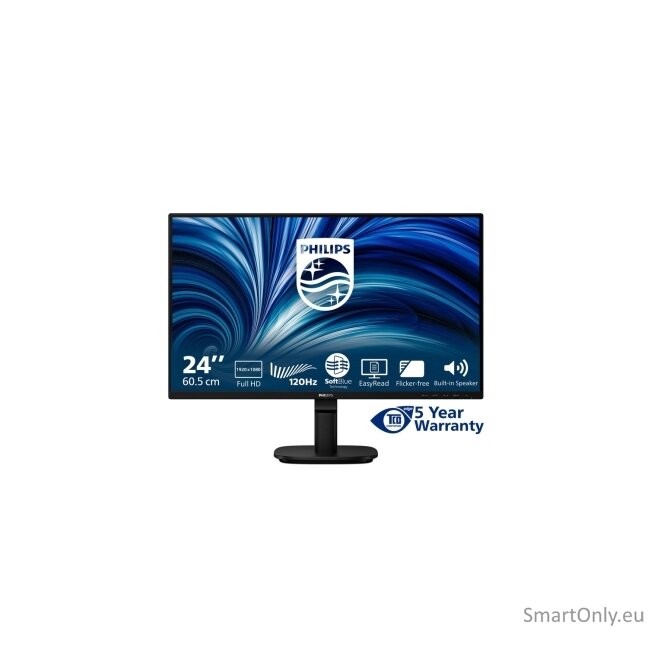 Philips | 24B2N2200/00 | 24 " | IPS | 16:9 | 120 Hz | 4 ms | 1920 x 1080 pixels | 300 cd/m² | HDMI ports quantity 1 | Black 25 Philips | 24B2N2200/00 | 24 " | IPS | 16:9 | 120 Hz | 4 ms | 1920 x 1080 pixels | 300 cd/m² | HDMI ports quantity 1 | Black 25