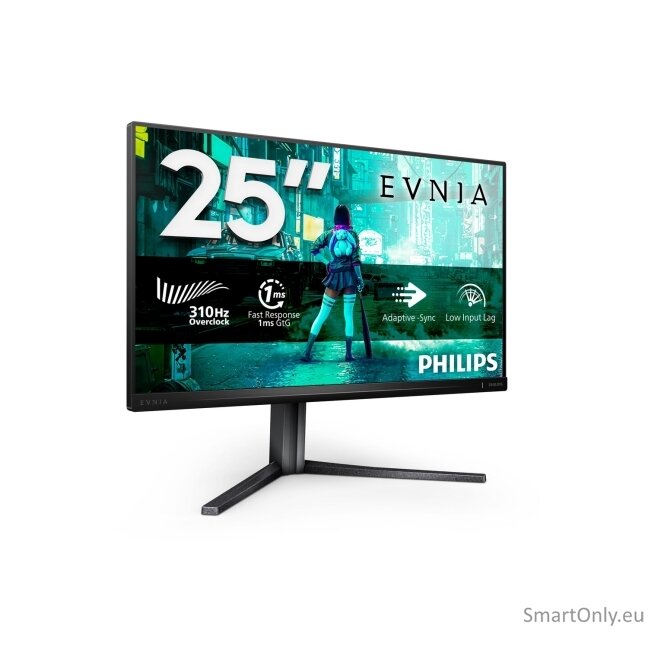 Philips | 25M2N3200U/00 | 25 " | Fast IPS | FHD | 16:9 | 310 Hz | 1 ms | 1920 x 1080 pixels | HDMI ports quantity 2 | Charcoal 54 Philips | 25M2N3200U/00 | 25 " | Fast IPS | FHD | 16:9 | 310 Hz | 1 ms | 1920 x 1080 pixels | HDMI ports quantity 2 | Charcoal 54