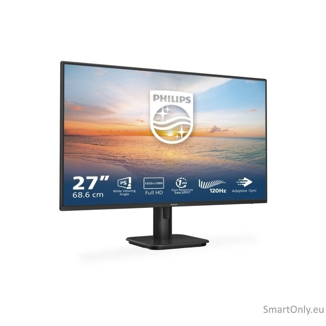 Philips | 27E1N1100A/00 | 27 " | IPS | 16:9 | 100 Hz | 4 ms | 1920 x 1080 pixels | 250 cd/m² | HDMI ports quantity 1 | Black | Warranty 36 month(s) 29