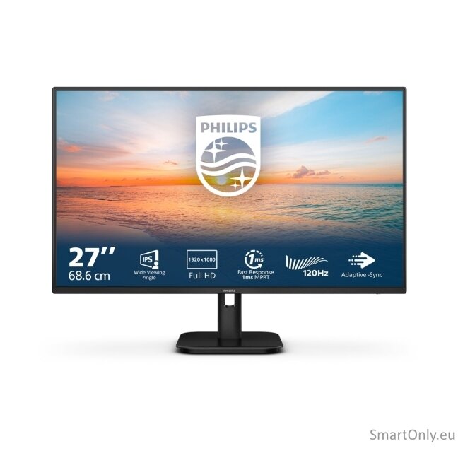 Philips | 27E1N1100A/00 | 27 " | IPS | 16:9 | 100 Hz | 4 ms | 1920 x 1080 pixels | 250 cd/m² | HDMI ports quantity 1 | Black | Warranty 36 month(s) 47 Philips | 27E1N1100A/00 | 27 " | IPS | 16:9 | 100 Hz | 4 ms | 1920 x 1080 pixels | 250 cd/m² | HDMI ports quantity 1 | Black | Warranty 36 month(s) 47