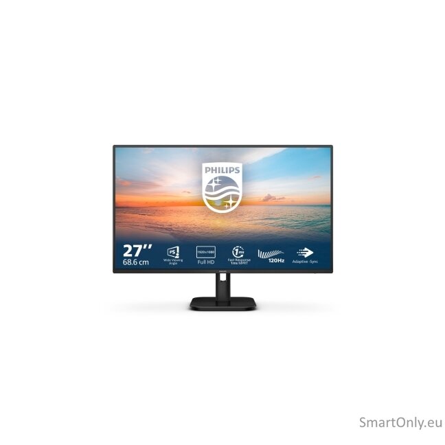 Philips | 27E1N1100A/00 | 27 " | IPS | 16:9 | 100 Hz | 4 ms | 1920 x 1080 pixels | 250 cd/m² | HDMI ports quantity 1 | Black | Warranty 36 month(s) 56