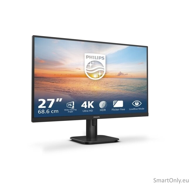 Philips | 27E1N1800A/00 | 27 " | IPS | 16:9 | 60 Hz | 4 ms | 3840 x 2160 pixels | 350 cd/m² | HDMI ports quantity 2 | Black 27 Philips | 27E1N1800A/00 | 27 " | IPS | 16:9 | 60 Hz | 4 ms | 3840 x 2160 pixels | 350 cd/m² | HDMI ports quantity 2 | Black 27