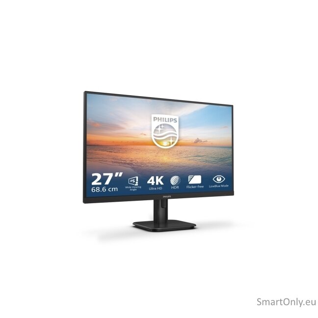 Philips | 27E1N1800A/00 | 27 " | IPS | 16:9 | 60 Hz | 4 ms | 3840 x 2160 pixels | 350 cd/m² | HDMI ports quantity 2 | Black 48