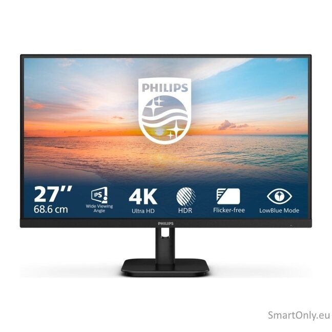Philips | 27E1N1800A/00 | 27 " | IPS | 16:9 | 60 Hz | 4 ms | 3840 x 2160 pixels | 350 cd/m² | HDMI ports quantity 2 | Black 9