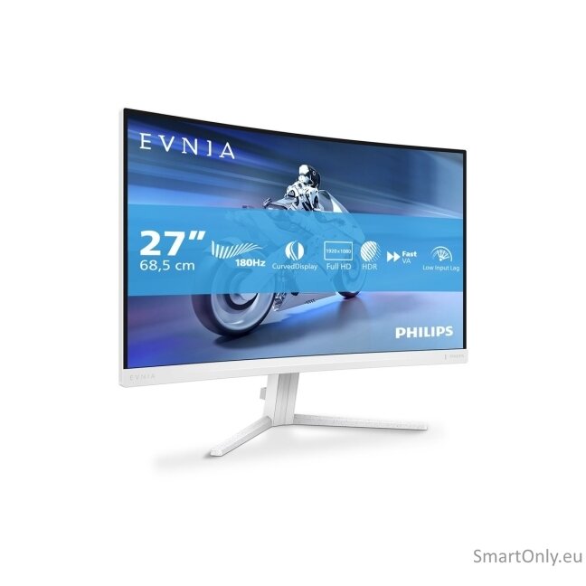Philips | 27M2C5201L/00 | 27 " | VA | 16:9 | 180 Hz | 1 ms | 1920 x 1080 pixels | 300 cd/m² | HDMI ports quantity 2 | White 69 Philips | 27M2C5201L/00 | 27 " | VA | 16:9 | 180 Hz | 1 ms | 1920 x 1080 pixels | 300 cd/m² | HDMI ports quantity 2 | White 69