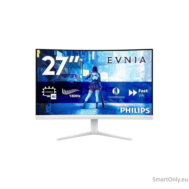 Philips | 27M2C5201L/00 | 27 " | VA | 16:9 | 180 Hz | 1 ms | 1920 x 1080 pixels | 300 cd/m² | HDMI ports quantity 2 | White 97