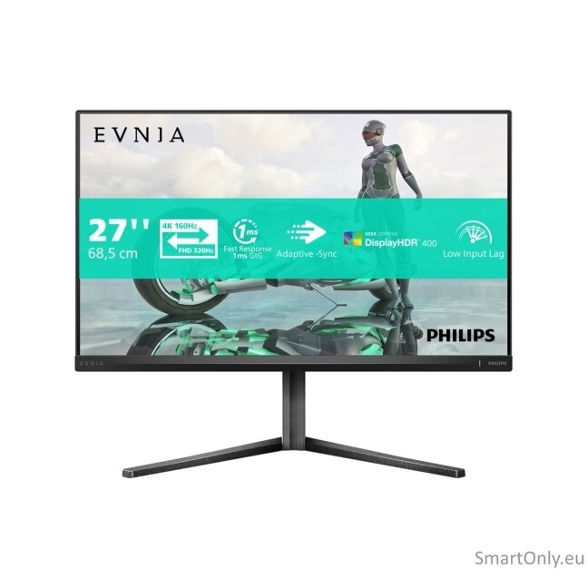 Philips | 27M2N3800A/00 | 27 " | Fast IPS | 4K UHD | 16:9 | 160 Hz | 1 ms | 3840 x 2160 pixels | 350 cd/m² | HDMI ports quantity 2 | Charcoal 10