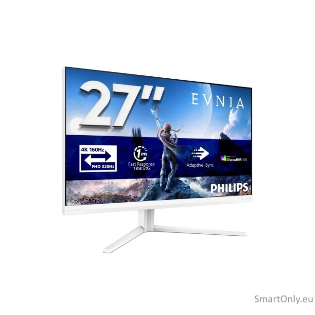 Philips 27M2N5901A/00 | 27 " | Fast IPS | UHD | 16:9 | 160 Hz | 1 ms | 3840 x 2160 pixels | 350 cd/m² | HDMI ports quantity 2 | White 22