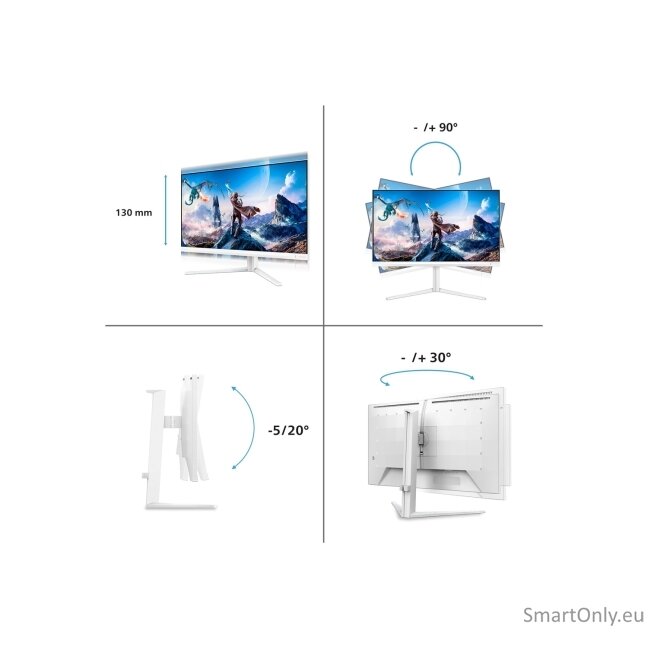 Philips 27M2N5901A/00 | 27 " | Fast IPS | UHD | 16:9 | 160 Hz | 1 ms | 3840 x 2160 pixels | 350 cd/m² | HDMI ports quantity 2 | White 34 Philips 27M2N5901A/00 | 27 " | Fast IPS | UHD | 16:9 | 160 Hz | 1 ms | 3840 x 2160 pixels | 350 cd/m² | HDMI ports quantity 2 | White 34