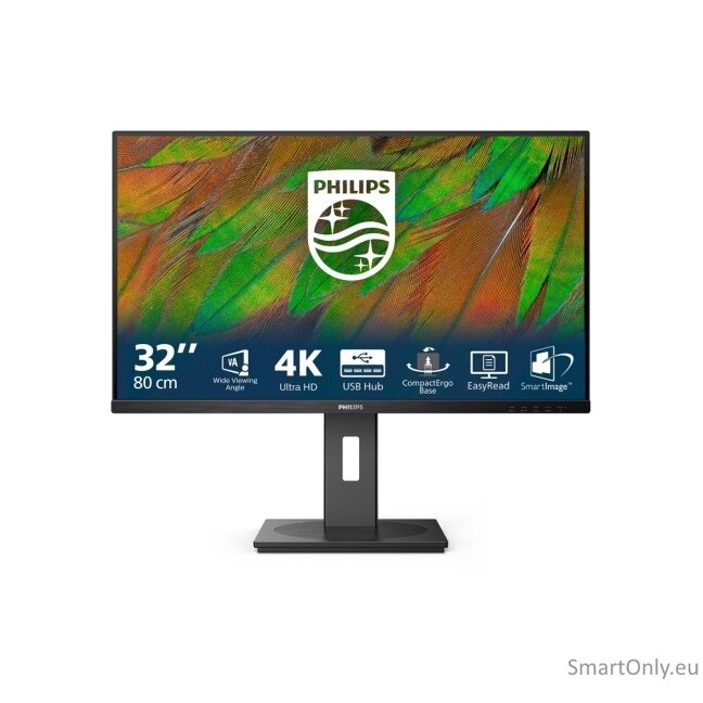 Philips | 32B1N3800/00 | 32 " | VA | 16:9 | 60 Hz | 4 ms | 3840 x 2160 pixels | 350 cd/m² | HDMI ports quantity 2 | Black 16