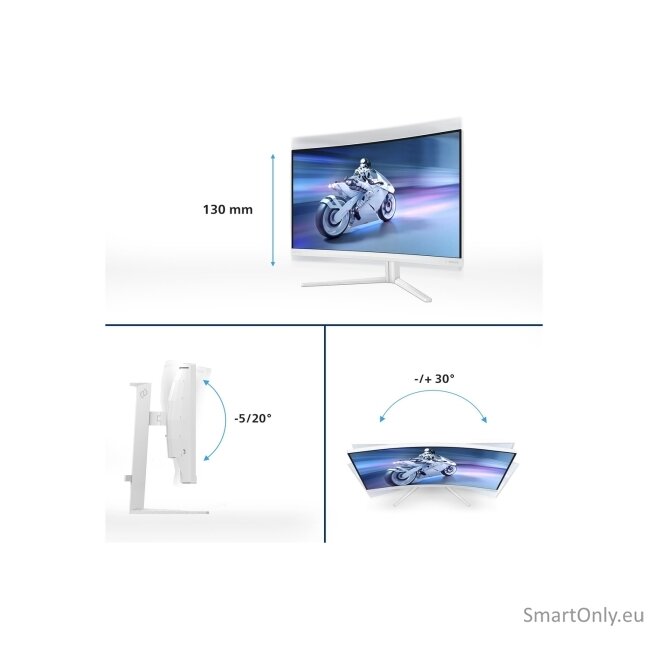 Philips 32M2C5501/00 | 32 " | Fast VA | QHD | 16:9 | 144 Hz | 1 ms | 2560 x 1440 pixels | HDMI ports quantity 2 24