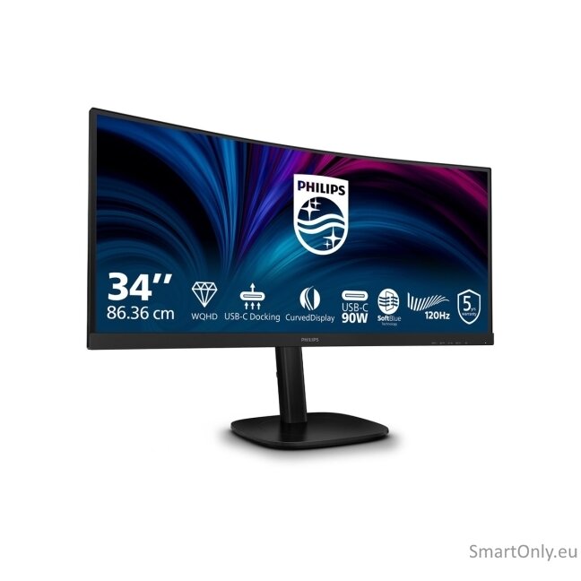 Philips | 34B2U3600C/00 | 34 " | VA | 21:9 | 60 Hz | 4 ms | 3440 x 1440 pixels | 300 cd/m² | HDMI ports quantity 1 | Black 67