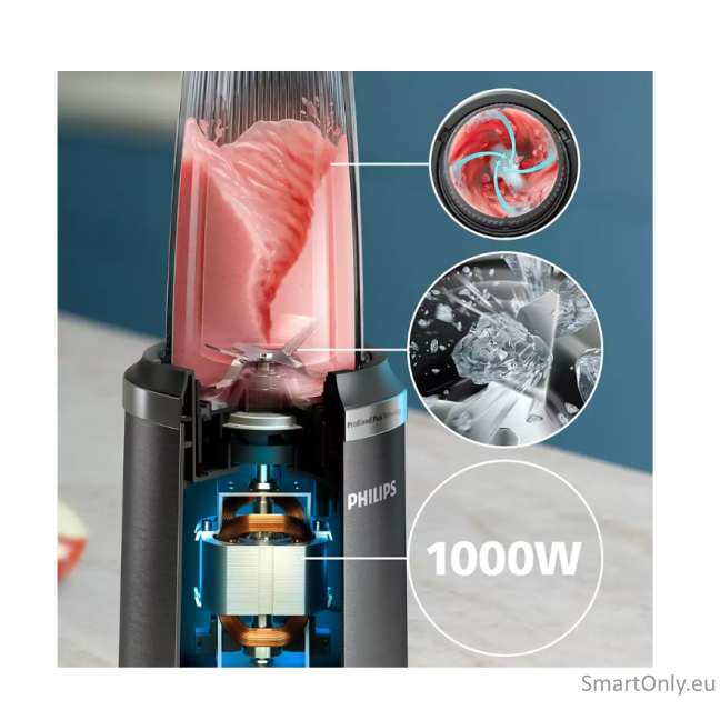Philips Blender | HR2767/00 | Tabletop | 1000 W | Jar material Plastic | Jar capacity 0.3 + 0.5 + 0.7 L | Ice crushing | Black 1