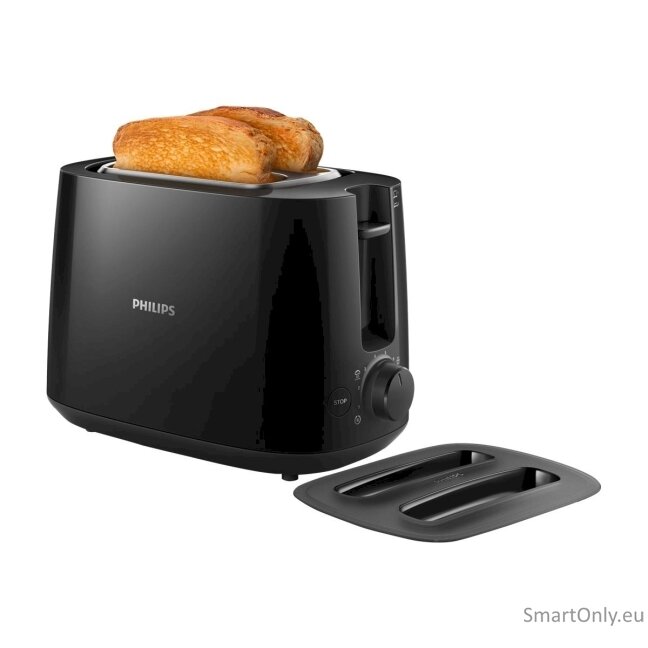 Philips Daily collection toaster HD2582/90 Power 900 W Number of slots 2 Housing material Plastic Black 1 Philips Daily collection toaster HD2582/90 Power 900 W Number of slots 2 Housing material Plastic Black 1