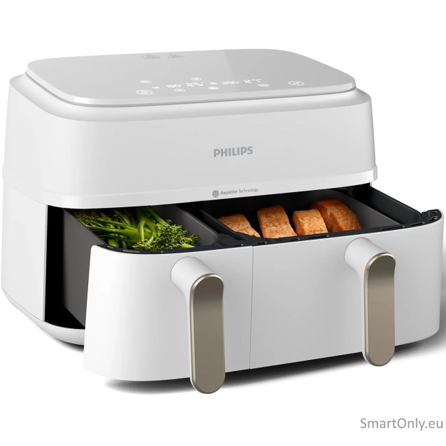 Philips Double basket Airfryer | NA353/10 3000 series | Power 2750 W | Capacity 9 L | Rapid Air Plus | White 2