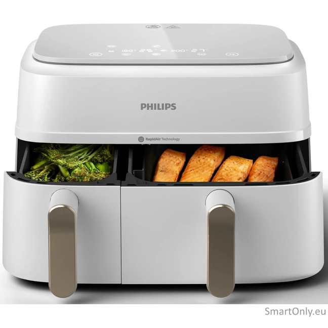 Philips Double basket Airfryer | NA353/10 3000 series | Power 2750 W | Capacity 9 L | Rapid Air Plus | White 3 Philips Double basket Airfryer | NA353/10 3000 series | Power 2750 W | Capacity 9 L | Rapid Air Plus | White 3
