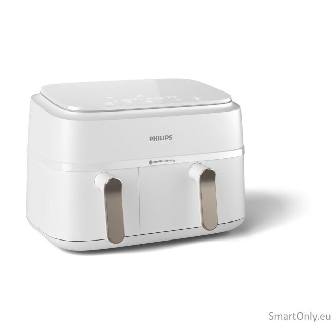 Philips Double basket Airfryer | NA353/10 3000 series | Power 2750 W | Capacity 9 L | Rapid Air Plus | White 7 Philips Double basket Airfryer | NA353/10 3000 series | Power 2750 W | Capacity 9 L | Rapid Air Plus | White 7