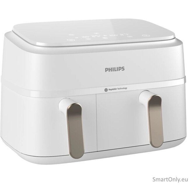 Philips Double basket Airfryer | NA353/10 3000 series | Power 2750 W | Capacity 9 L | Rapid Air Plus | White Philips Double basket Airfryer | NA353/10 3000 series | Power 2750 W | Capacity 9 L | Rapid Air Plus | White