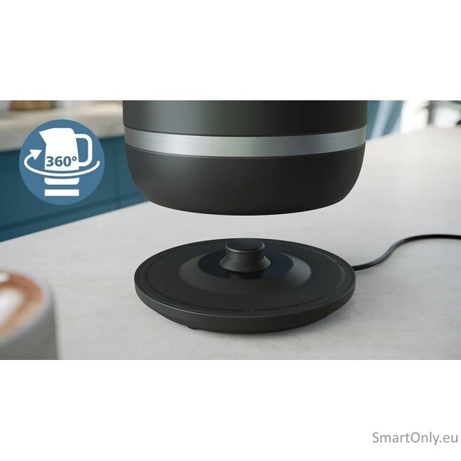 Philips | Double-walled Kettle | HD9396/90 7000 series | Electric | 2200 W | 1.7 L | Metal | 360° rotational base | Black 4 Philips | Double-walled Kettle | HD9396/90 7000 series | Electric | 2200 W | 1.7 L | Metal | 360° rotational base | Black 4