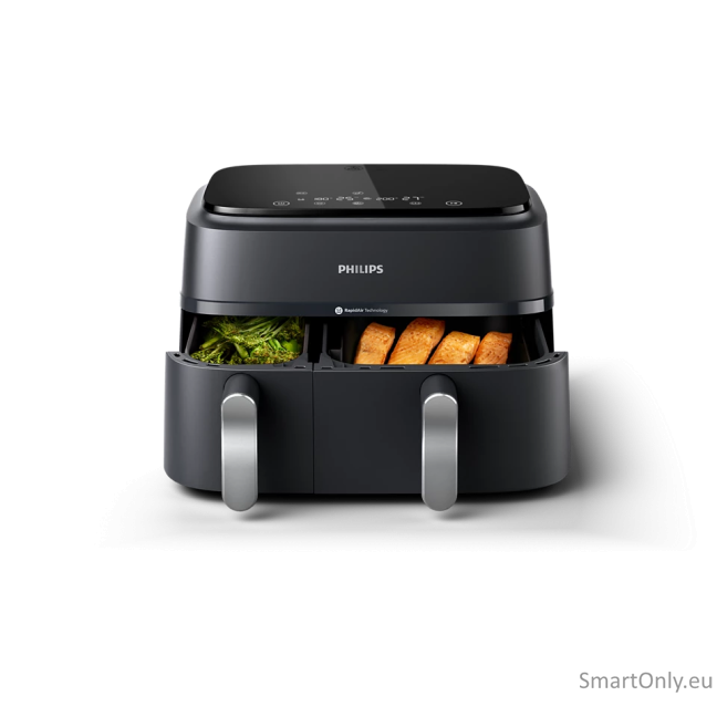 Philips Dual Basket Airfryer | NA351/00 3000 Series | Power 2750 W | Capacity 9 L | Rapid Air technology | Black 2 Philips Dual Basket Airfryer | NA351/00 3000 Series | Power 2750 W | Capacity 9 L | Rapid Air technology | Black 2