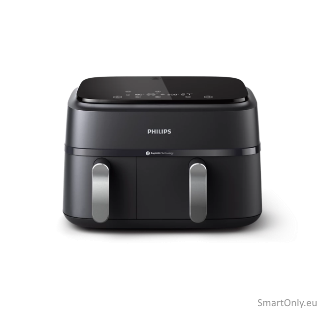 Philips Dual Basket Airfryer | NA351/00 3000 Series | Power 2750 W | Capacity 9 L | Rapid Air technology | Black 1