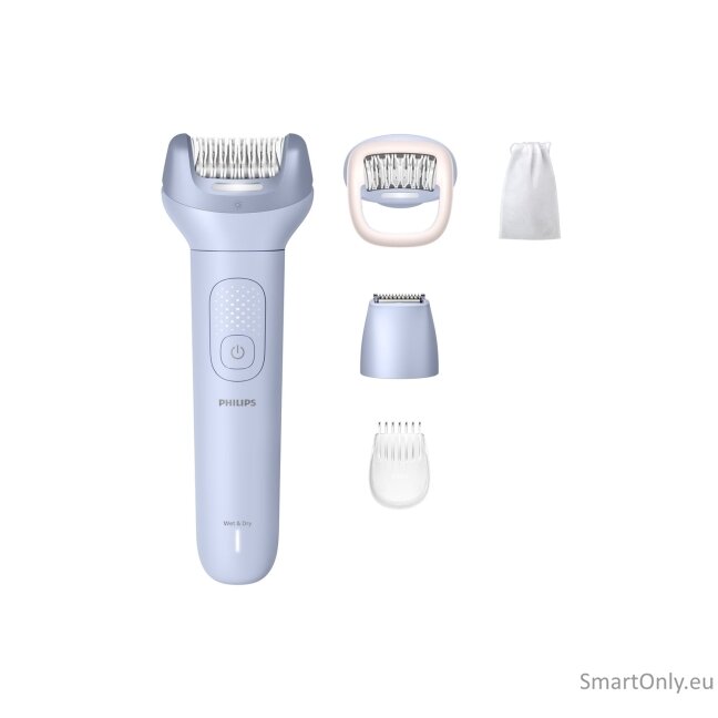 Philips Epilator | BRE711/00 Series 8000 | Operating time (max) 60 min | Number of power levels 2 | Wet & Dry | Blue Philips Epilator | BRE711/00 Series 8000 | Operating time (max) 60 min | Number of power levels 2 | Wet & Dry | Blue