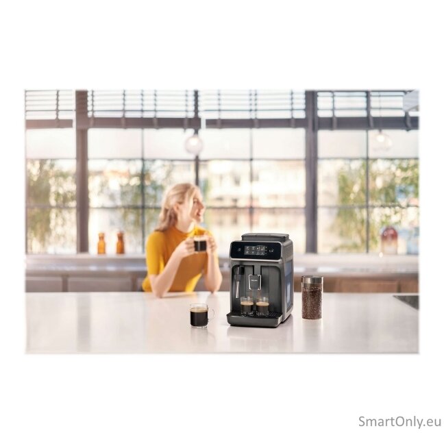 Philips | Espresso Coffee Maker | EP2224/10 | Pump pressure 15 bar | Built-in milk frother | Fully automatic | Kashmir Gray 9 Philips | Espresso Coffee Maker | EP2224/10 | Pump pressure 15 bar | Built-in milk frother | Fully automatic | Kashmir Gray 9