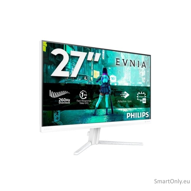 Philips Evnia 27M2N3201PL/00 | 27 " | Fast IPS | FHD | 16:9 | 260 Hz | 1 ms | 1920 x 1080 pixels | 300 cd/m² | HDMI ports quantity 1 | White 33 Philips Evnia 27M2N3201PL/00 | 27 " | Fast IPS | FHD | 16:9 | 260 Hz | 1 ms | 1920 x 1080 pixels | 300 cd/m² | HDMI ports quantity 1 | White 33