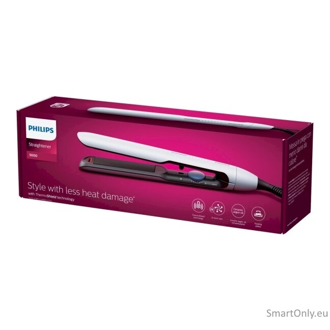 Philips Hair Straitghtener BHS520/00 Ceramic heating system, Ionic function, Display LED, Temperature (max) 230 °C, Number of heating levels 12, Pale Blue 4 Philips Hair Straitghtener BHS520/00 Ceramic heating system, Ionic function, Display LED, Temperature (max) 230 °C, Number of heating levels 12, Pale Blue 4