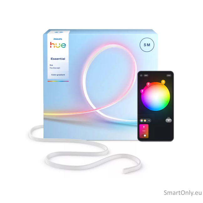 Philips Hue Essential flex strip light, 5 m | Bluetooth and Zigbee 3 Philips Hue Essential flex strip light, 5 m | Bluetooth and Zigbee 3