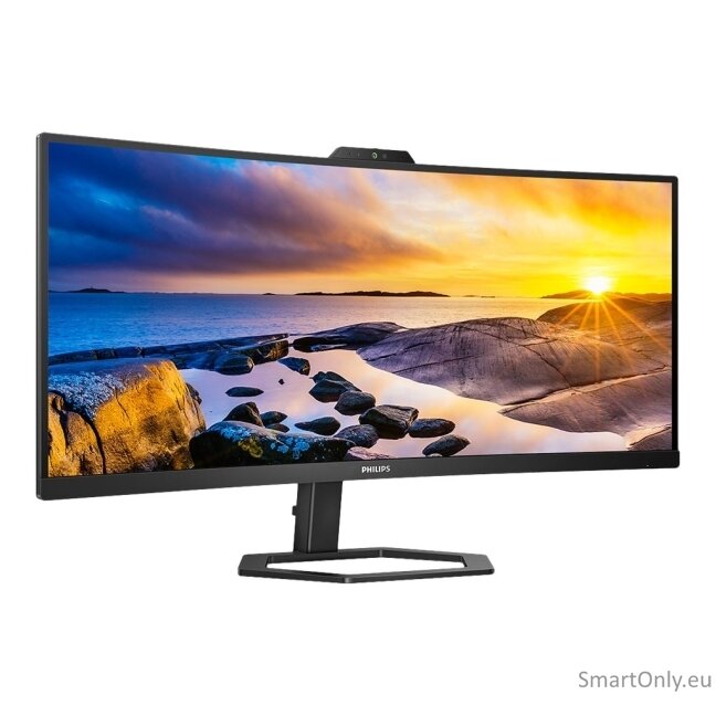 Philips | Monitor with Windows Hello Webcam | 34E1C5600HE/00 | 34 " | VA | 21:9 | 100 Hz | 4 ms | 3440 x 1440 pixels | 300 cd/m² | HDMI ports quantity 1 | Black | Warranty 36 month(s) 2 Philips | Monitor with Windows Hello Webcam | 34E1C5600HE/00 | 34 " | VA | 21:9 | 100 Hz | 4 ms | 3440 x 1440 pixels | 300 cd/m² | HDMI ports quantity 1 | Black | Warranty 36 month(s) 2