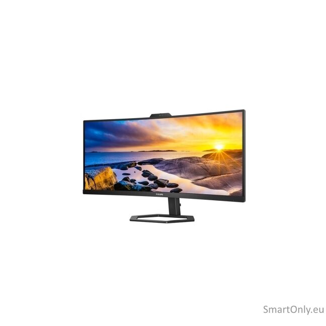 Philips | Monitor with Windows Hello Webcam | 34E1C5600HE/00 | 34 " | VA | 21:9 | 100 Hz | 4 ms | 3440 x 1440 pixels | 300 cd/m² | HDMI ports quantity 1 | Black | Warranty 36 month(s) 27