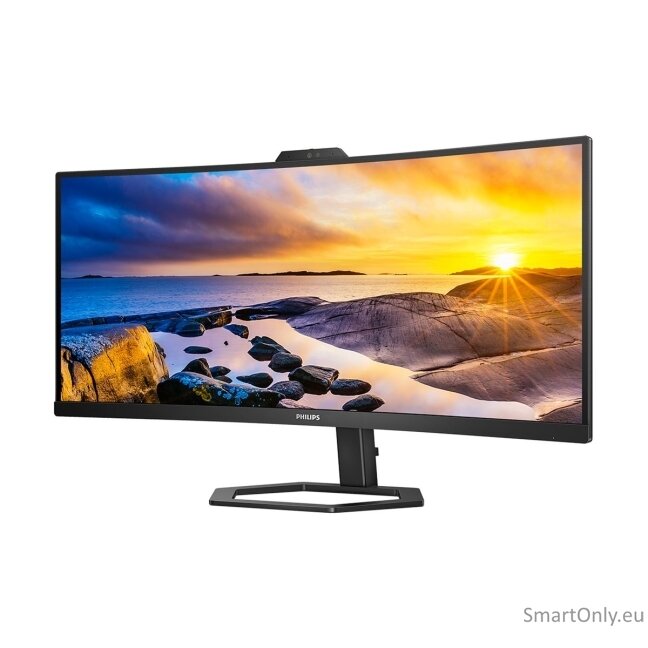 Philips | Monitor with Windows Hello Webcam | 34E1C5600HE/00 | 34 " | VA | 21:9 | 100 Hz | 4 ms | 3440 x 1440 pixels | 300 cd/m² | HDMI ports quantity 1 | Black | Warranty 36 month(s) 9 Philips | Monitor with Windows Hello Webcam | 34E1C5600HE/00 | 34 " | VA | 21:9 | 100 Hz | 4 ms | 3440 x 1440 pixels | 300 cd/m² | HDMI ports quantity 1 | Black | Warranty 36 month(s) 9