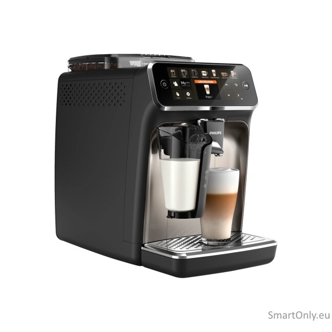 Philips | Series 5400 Coffee Maker | EP5447/90 | Pump pressure 15 bar | Built-in milk frother | Fully Automatic | 1500 W | Black 7 Philips | Series 5400 Coffee Maker | EP5447/90 | Pump pressure 15 bar | Built-in milk frother | Fully Automatic | 1500 W | Black 7