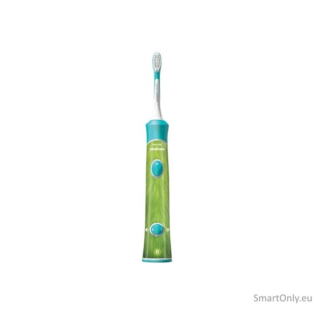 Philips Sonic Electric toothbrush HX6322/04 For kids, Rechargeable, Sonic technology, Teeth brushing modes 2, Number of brush heads included 2, Aqua 8 Philips Sonic Electric toothbrush HX6322/04 For kids, Rechargeable, Sonic technology, Teeth brushing modes 2, Number of brush heads included 2, Aqua 8